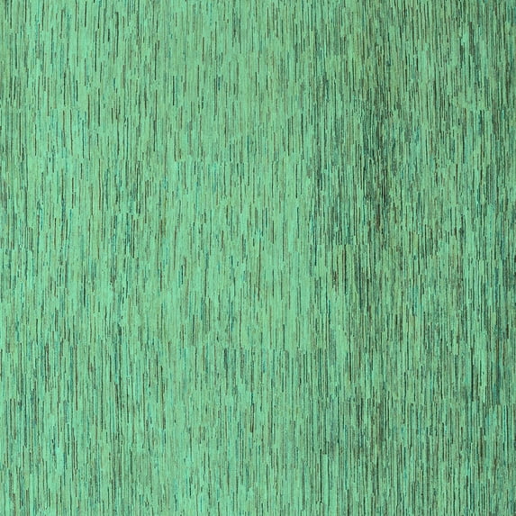 Ahgly Company Machine Washable Indoor Square Abstract Turquoise Blue Modern Area Rugs, 4' Square