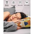 thumbnail image 4 of Abstract Pillow Covers Queen Size 2 Pack, Modern Geometric Vintage Circle European Soft Bed Throw Pillowcases Breathable Cooling Long Lumbar Body Pillow Sham Cover for Bed Sofa 20''x30'', 4 of 7