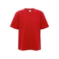 thumbnail image 3 of Jhaoyu Kids Boys Girls Solid Color Short Sleeve T-Shirt Casual Crew Neck Basic Tees Top School Shirts Red 160, 3 of 7