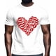 thumbnail image 1 of T-Shirts for Men, Valentine's Day Red Lip Prints Crew Neck Cotton T-Shirt Men's Short Sleeve Romantic Kisses Heart, 1 of 8
