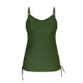 thumbnail image 4 of Amzcrzy Tankini Women's Tankini Mesh Splicing Side Drawstring Back Strap Adjustable Swimsuit Two Piece Set Swimsuit Set Two Piece Swimsuit for Women Tankini Swimsuits for Women, 4 of 9