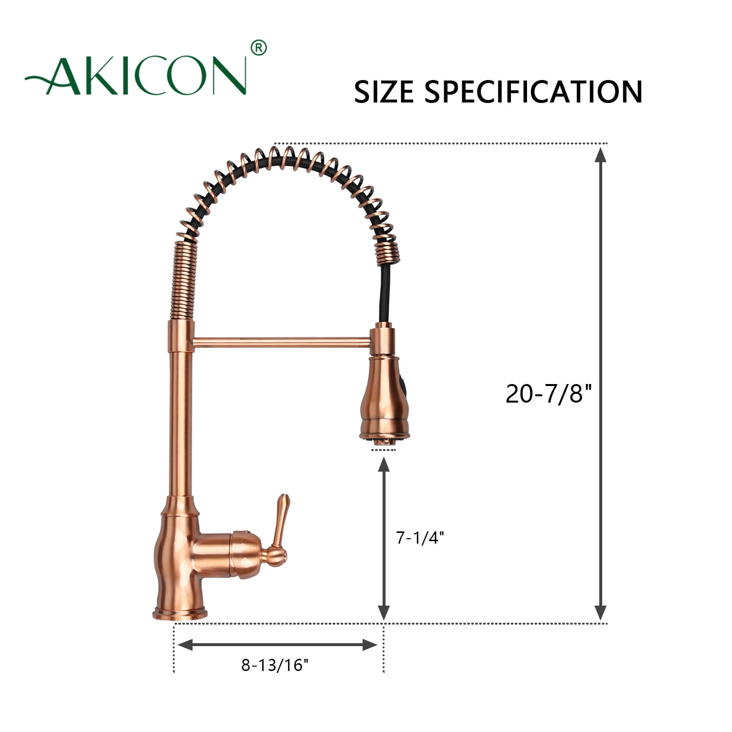 Buy Copper PreRinse Spring Kitchen Faucet, Single Level Solid Brass