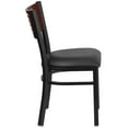 thumbnail image 5 of Flash Furniture HERCULES Series Black Slat Back Metal Restaurant Chair - Mahogany Wood Back, Black Vinyl Seat, 5 of 7
