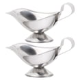 thumbnail image 1 of 2pcs Stainless Steel Gravy Boat 5oz Condiment Bowl Sauce Container Dispenser Pitcher, 1 of 8