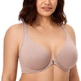 thumbnail image 3 of Bra CALVENA para mujer, cierre frontal con espalda cruzada, cobertura total, 3 of 6