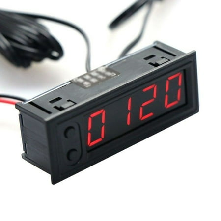 

Multifunctional Clock Car Temperature Battery Voltage Monitor Voltmeter DC 12V