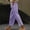 A1 Purple, variant on Gauze Pants for Women Summer Side-Buttoned Closure Joggers Side Slit Pants Resort High Waisted Drawstring Straight Leg Ankle Pants Elastic Waist Trousers With Pockets Capris Pants Palazzo Boho Travel