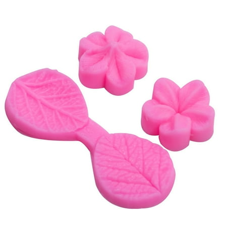 

3pcs/set Flower Leaves Embossed Prints Silicone Chocolate Fondant Cake
