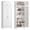 White-90''H-Y, variant on SteeLoong 90''H Metal Storage Cabinet and Wall Upper Storage Cabinet,White Food Cupboards with 4 Adjustable Shelves