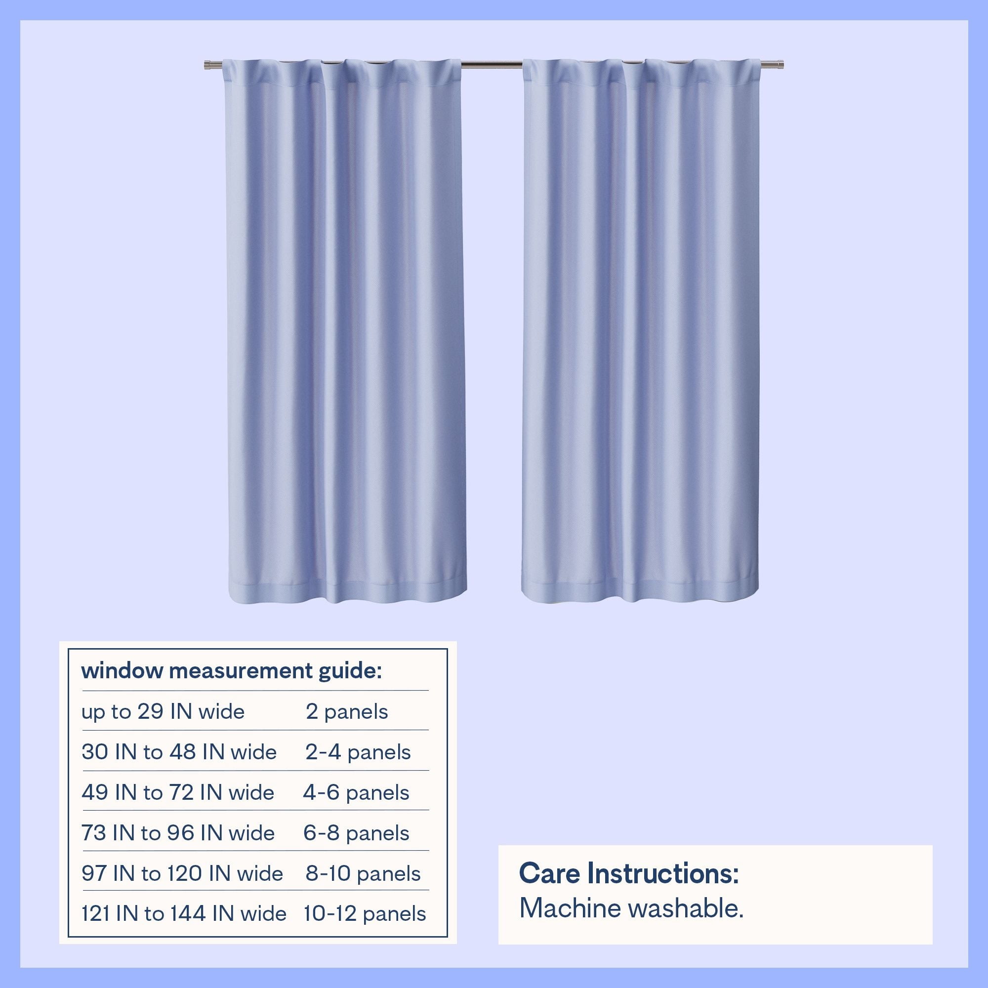 Mainstays Kids Spring Periwinkle Light Purple Solid Blackout Curtain Panel Pair with Rod Pocket and Back Tabs, Set of 2, 30 in x 63 in