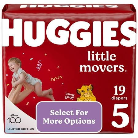 UPC: 0036000496802 | Huggies Little Movers Baby Diapers Size 5 19 Ct (Select for More Options)