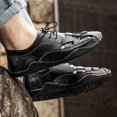 thumbnail image 3 of Zapatos de hombre, mocasines casuales de verano para hombre, mocasines de cuero genuino, ligeros, transpirables, zapatos náuticos sin cordones, sandalias de playa (25 cm), 3 of 4