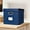Blue, variant on Hanging File Folder Box with Lid, Durable Letter Size Filing Storage Box, Sturdy File Holder with Cardboard Support Rails for Office Home Organizer