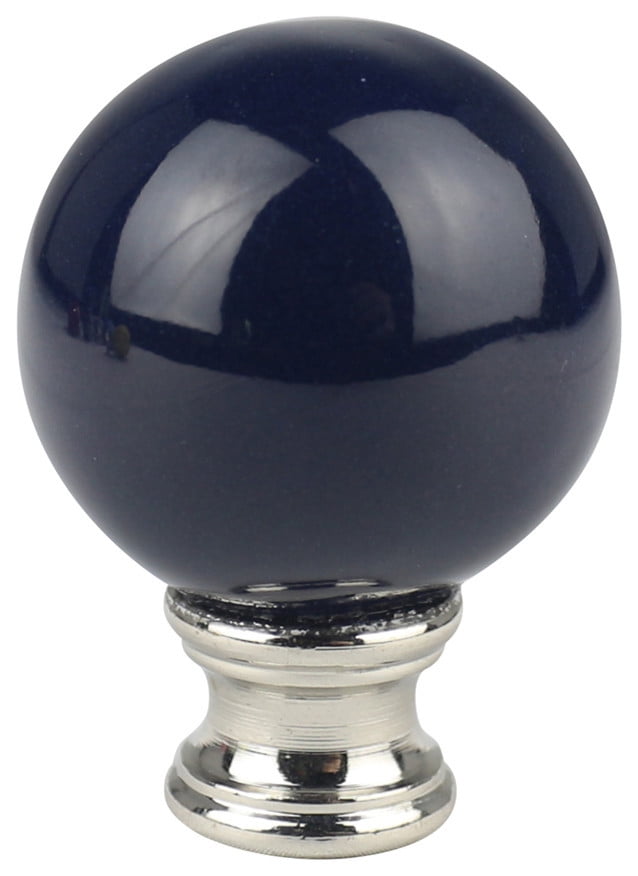 Urbanest Ceramic Ball Lamp Finial 2 Tall Navy Blue Single Com Urbanest Ceramic Ball Lamp Finial 2, Lamp Post Thread Size