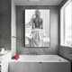 thumbnail image 4 of Póster de lienzo HD con impresión de arte de pared en blanco y negro moderno con espalda de mujer sexy a la moda para baño de lujo, decoración para el hogar, dormitorio y sala de estar, 4 of 5