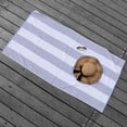 thumbnail image 4 of Towel HENBAY Toalla de playa extragrande 90 x 180 cm con rayas grises, 4 of 6