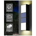 thumbnail image 3 of Arestory 2 Pack Solar Lights Outdoor Waterproof for Stairs Decor, Solar Deck Lights Stainless Steel Step Fence Patio Post Wall Lamp for Garden Pathway Walkway LED Lamp Light [Warm Light], 3 of 7