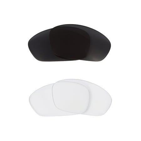 Straight Jacket Replacement Lenses Crystal Clear & Grey by SEEK fits OAKLEY