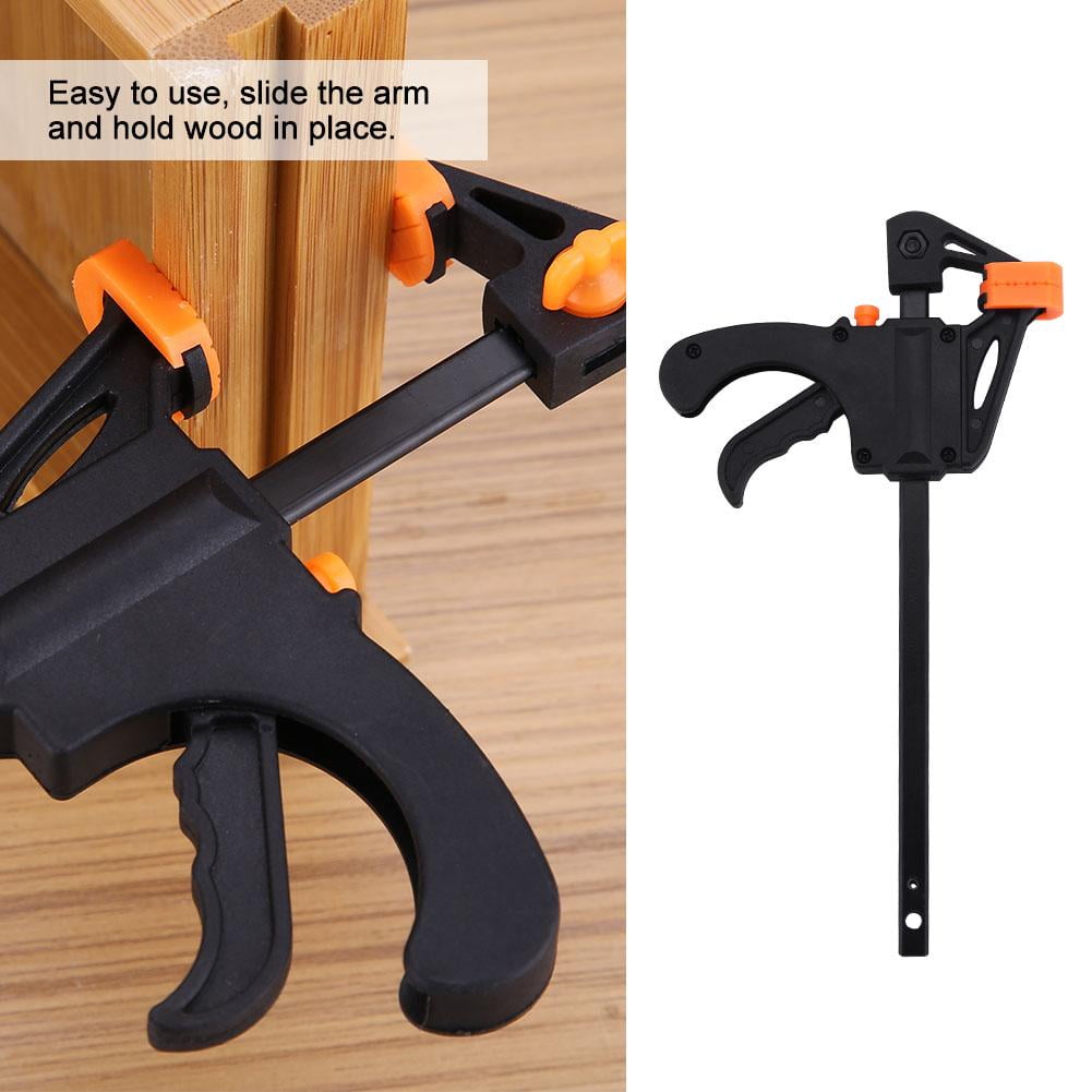 F-Bar Clamp Woodworking F Clamp 4Inch Bar Clip Wood Carpenter Tool Grip Quick Ratchet Release Squeeze Woodworking DIY Hand Tool Kit 4pcs