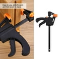 thumbnail image 4 of 4pcs 4inch Bar F Clamps Clip Grip Quick Ratchet Release Woodworking DIY Hand Tool Kit,F Clamp, Bar Clamp, 4 of 12