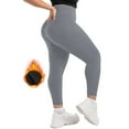 thumbnail image 6 of Buigttklop Plus Plus Fleece Lined Leggings Women-High Waisted Winter Yoga Pants Tummy Control Soft Thermal Warm for Hiking Workout, 6 of 6