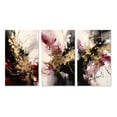thumbnail image 2 of Designart "Fluid Fusion in Gold and Red I" Abstract Wall Art Set Of 3 - Gold Abstract Canvas Set For Living Room Decor, 2 of 6