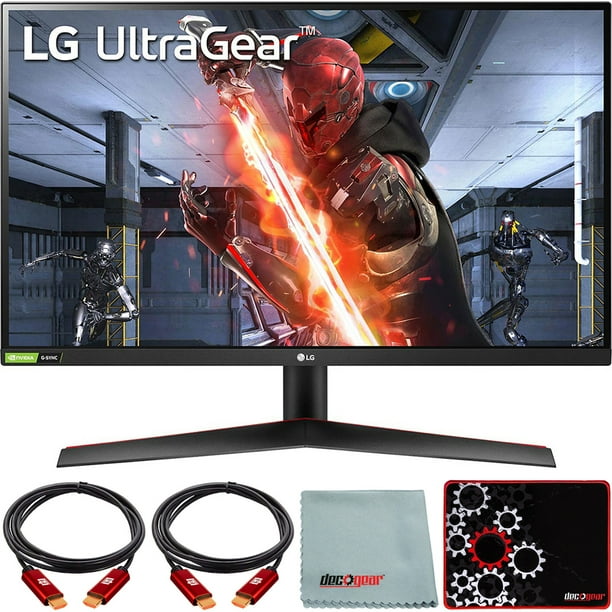 Lg 27gn800 B 27 Inch Ultragear Qhd Ips 144hz 16 9 G Sync Hdr Monitor Bundle With Deco Gear Hdmi Cable 2 Pack Gamer Surface Mousepad Screen Cloth Walmart Com Walmart Com