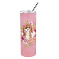 thumbnail image 1 of Carolines Treasures CK4247TBL20 Gobelet Mince en Acier Inoxydable à Double Paroi de 20 oz à Fleurs Roses de Cavapoo, 1 of 1