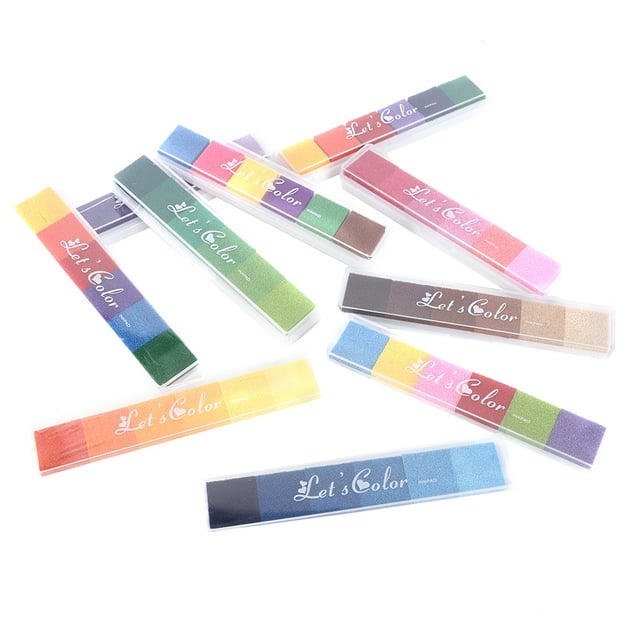 Coloured Ink Pad, Beautiful Appearance Ink Pad, For Experiment Outdoor Suitable For Young People Suitable Office