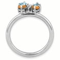 thumbnail image 2 of Bague Papillon en Argent Sterling Stackable Expressions Topaze Bleue & Citrine Taille 8, 2 of 3