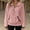 Pink, variant on Hrsba Womens Sweatshirts Coat Solid Color Winter Long Sleeve Fleece Loose Turn Down Collar Sweatshirt with Pocket Top Casual Wear