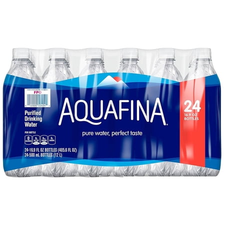 Aquafina Bottled Water, 16.9 Ounce (24 Bottles) -