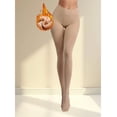 thumbnail image 2 of Malla Media Térmica Mujer Forro Polar Afelpado Caliente 2 Piezas Beige Unitalla, 2 of 6