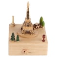thumbnail image 1 of Caja de música de madera caja de música de madera de la Torre Eiffel caja de música de madera en forma de torre hecha a mano niños pulidos suaves para regalos amigos hogar Octpeak Otros, 1 of 8