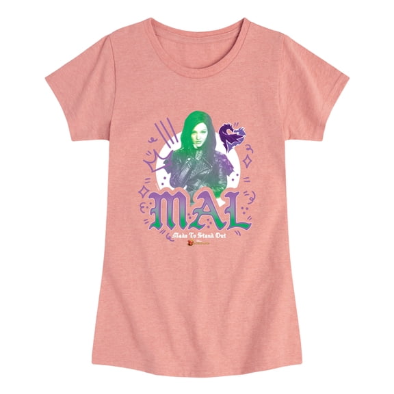 Descendants - Mal Golden Eyes - Youth Girls Fitted Short Sleeve T-Shirt