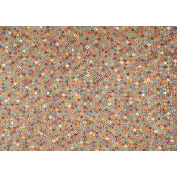 Ahgly Company Machine Washable Indoor Rectangle Contemporary Rust Pink Area Rugs, 8' x 10'