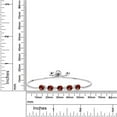 thumbnail image 2 of Gem Stone King 5.20 Ct Round Red Garnet White Created Sapphire 925 Sterling Silver Tennis Bracelet for Women, 2 of 3