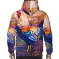 thumbnail image 7 of Lsque Rooster Oil Painting Pattern Casual Men's Hoodie,Hooded Sweatshirt with Kangaroo Pocket,Pullover Hoodie-XX-Large, 7 of 7
