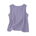 thumbnail image 5 of Back To School Outfits for Girls Size 7-8 Cotton Linen Set for Girls 2 Piece Outfits Backless Spaghetti Strap Tank Tops Matching Wide Leg Pants Kids Summer Lounge Sets, 5 of 6