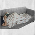 thumbnail image 6 of Lobster Soft Flannel Fleece Throw Blanket, Pattern with Symmetrically Aligned Lobster on White Background, Cozy Plush for Indoor and Outdoor Use, 50" x 60", Vermilion and White, by Ambesonne, 6 of 6