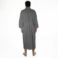 thumbnail image 2 of Men's Turkish Cotton Terry Ultra-Soft and Absorbent Long Bathrobe, Grey, 2 of 6