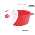 thumbnail image 3 of Microwave Silicone Food Steamer with Handle & Lid | Microwave, Dishwasher & Oven Safe up to 482 °F | Easy to Clean | Made in Korea (40.6 Fl Oz (1.2L, 5 Cups)), 3 of 10