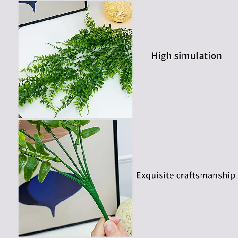 Visland Artificial Plant Realistic Looking Decorate Unfading Hanging Wall  Decor Fake Plant Rattan Home Supplies - 1PC