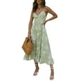 thumbnail image 1 of Gvmfive Womens Summer Spaghetti Strap Floral Ruffled Maxi Dress, 1 of 4