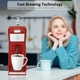 thumbnail image 6 of Slim Single Serve Coffee Maker 2 in 1 for K Cup Pod & Ground Coffee, Mini K Cup Coffee Machine 14 Oz, One Cup Coffee Brewer with One-Bouton Fast Brewing, 6 of 8