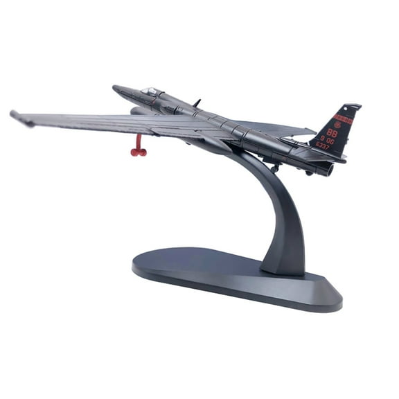 JIAHAOO 1/144 Scale U2 Reconnaissance Aircraft Diecast Model Black Plane with Display Stand for Aviation History Collectors Gift