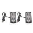 thumbnail image 4 of Luz estroboscópica de emergencia LED luz de señal de advertencia lateral del automóvil Función de memoria de apagado Aluminio 12-24V 2 piezas 36W para motocicleta ANGGREK  Otros, 4 of 7