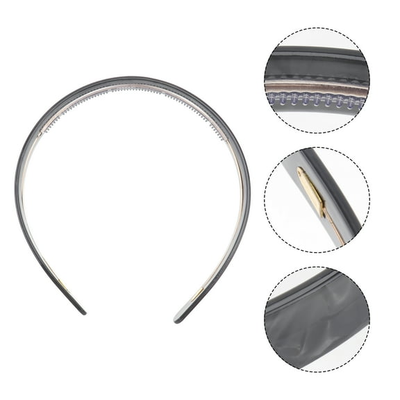 LULULION Tortoiseshell Headband Non-slip Black Plastic 1Pc