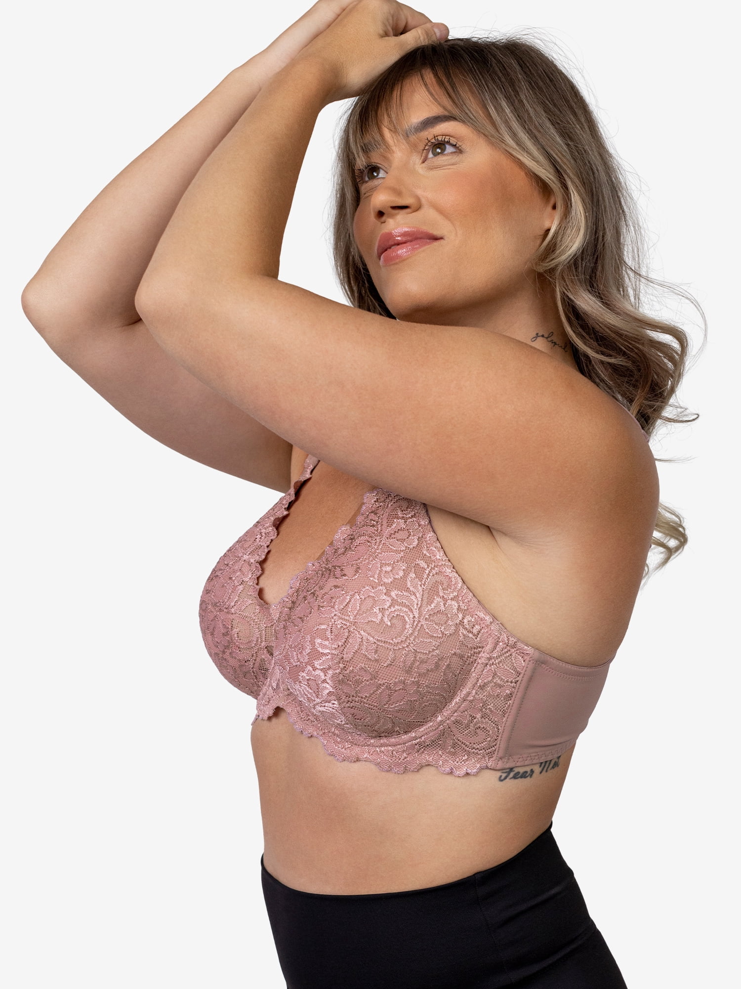 Leading Lady, The Ava, Lace Bra, Underwire Lightly Padded Cups, Smoothing Sides, Adjustable, Padded Straps, Lift and Shape (Women's & Women's Plus)