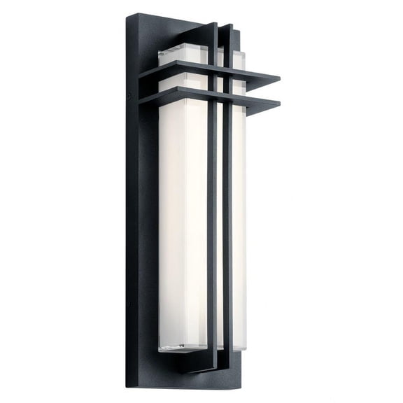 12.5W 1 Led Small Outdoor Wall Lantern with Contemporary Inspirations 16 inches Tall By 5.25 inches Wide Bailey Street Home 147-Bel-2748992